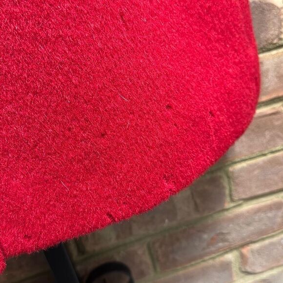 Vintage Red Apagora Luxury Wool Mohair Fur Collar Long Coat Size Medium - Picture 5 of 11